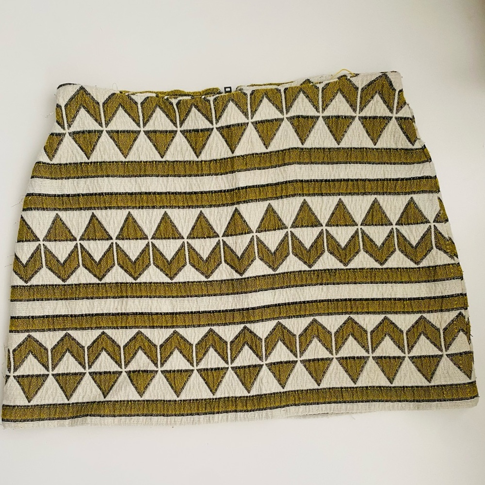 Zara tribal pattern mini skirt